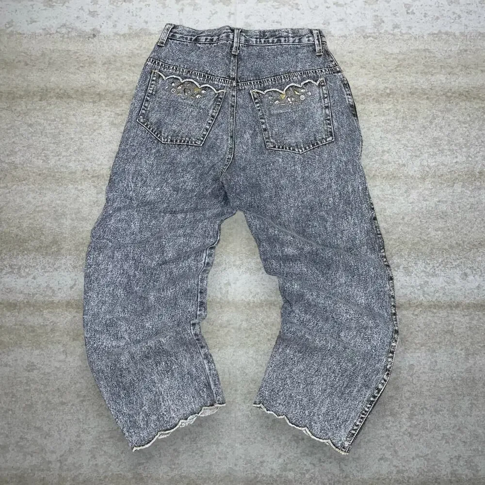 True Vintage 70s Jett Jeans Relaxed Fit Smoke Grey Wash Denim Made in USA - Picture 1 of 4